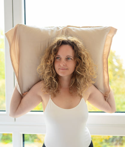 La mejor funda de almohada 100 % bambú - Champán espumoso