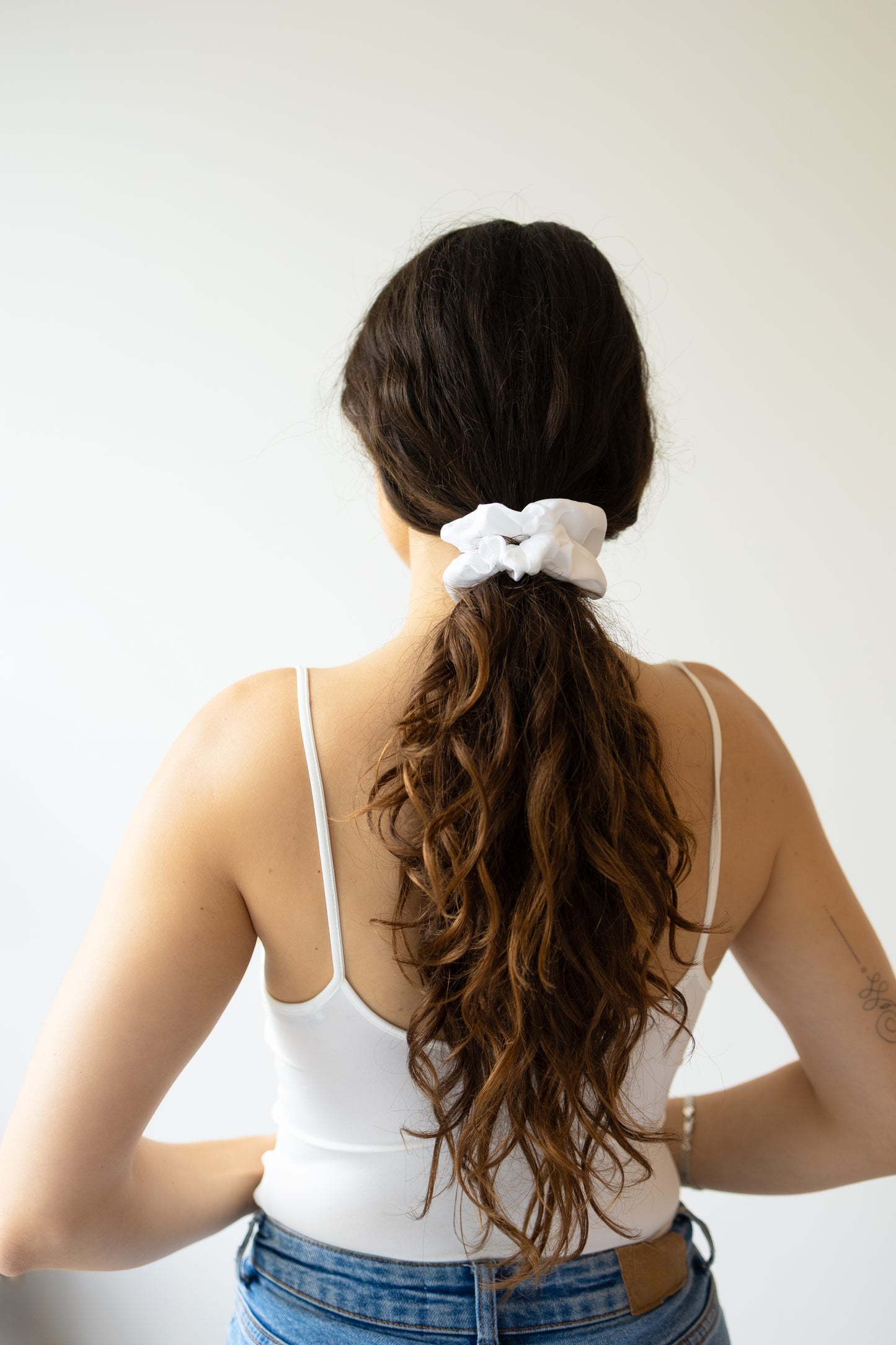 El clásico coletero definitivo 100 % bambú - Blanco perla