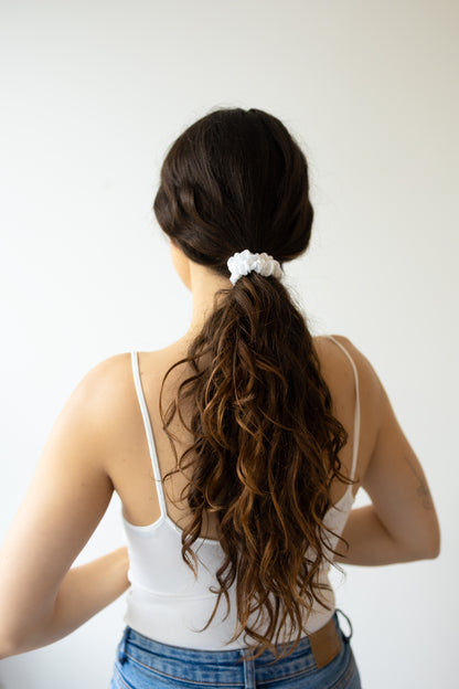 Das ultimative Scrunchie Slim aus 100 % Bambus – Perlweiß