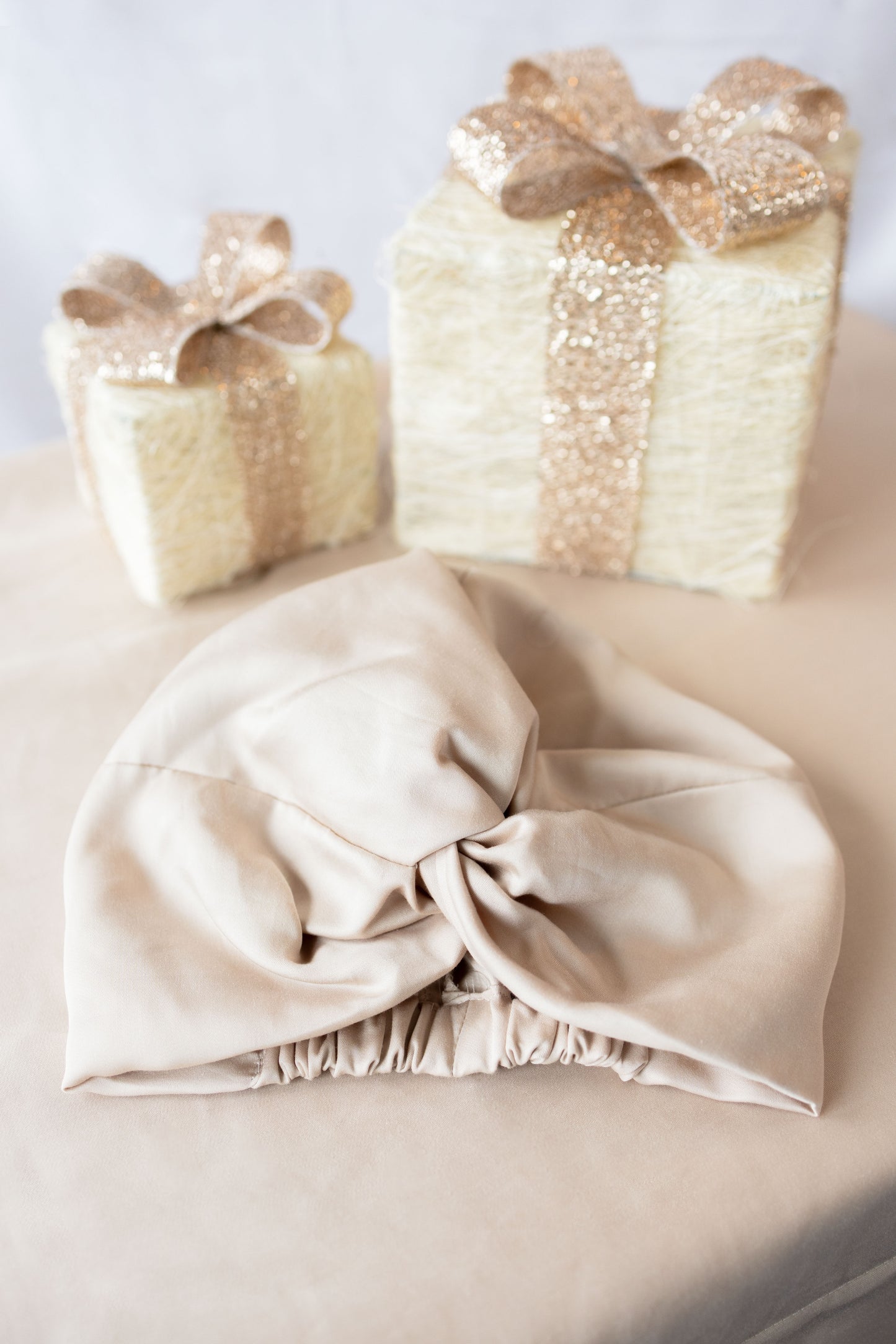 100% Bamboo Hair Bonnet - Bubbly Champagne