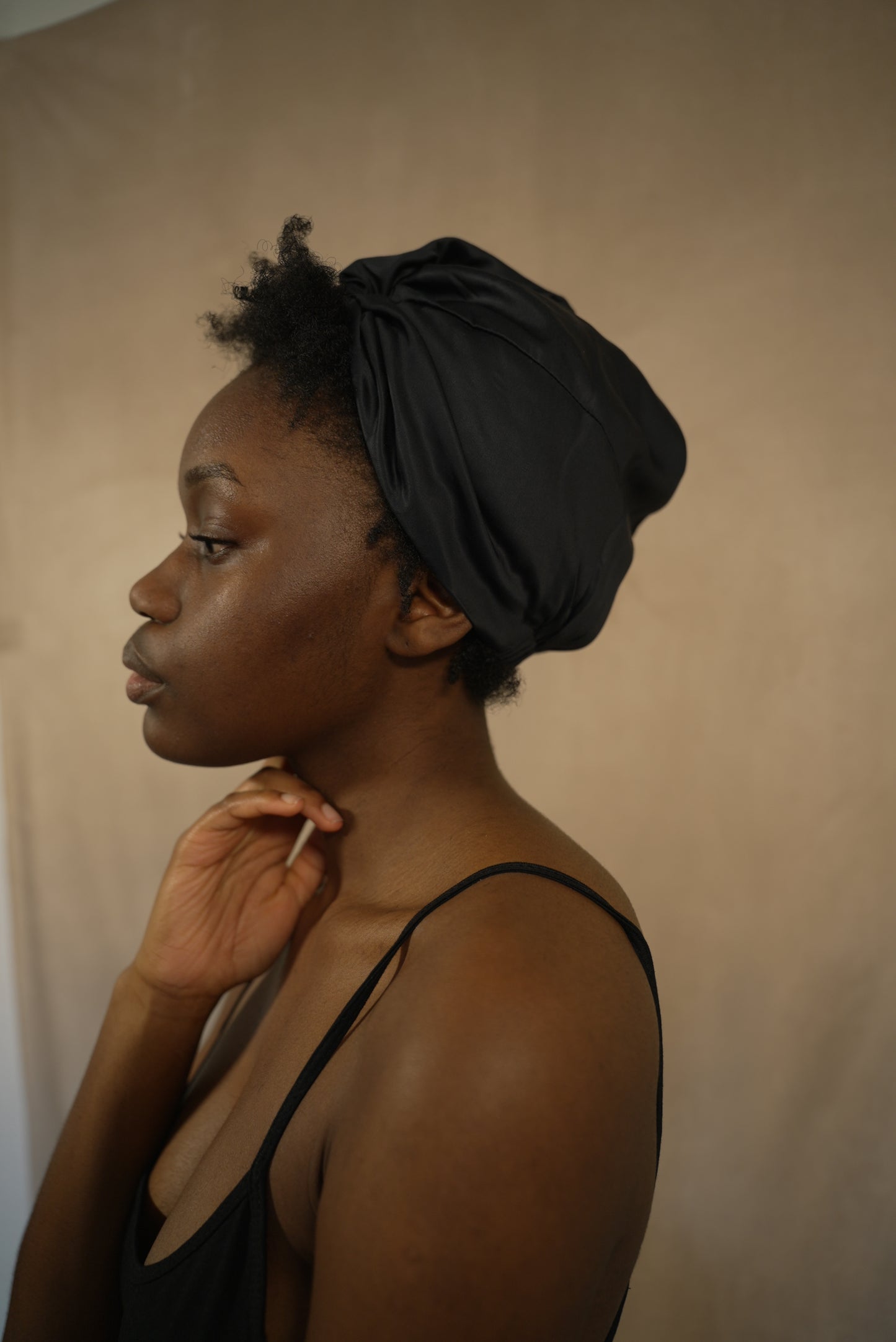 The Ultimate 100% Bamboo Hair Bonnet - Raven Black