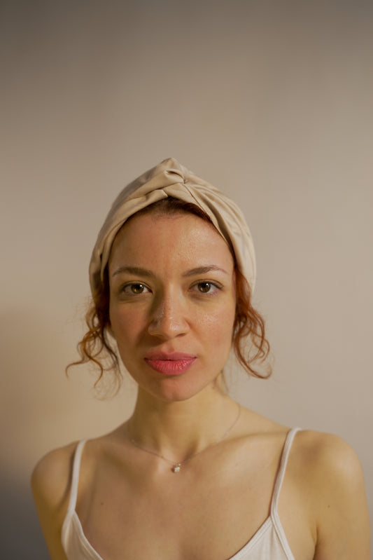 The Ultimate 100% Bamboo Hair Bonnet - Bubbly Champagne