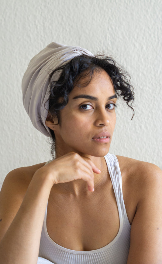 The Ultimate 100% Bamboo Hair Bonnet - Greige Glow