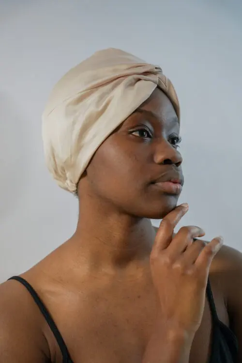 Bubbly Champagne 100% bamboo hair bonnet