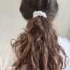 White Slim Scrunchie
