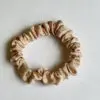 100% bamboo slim scrunchie champagne