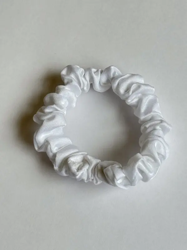 IMG_3762 100% bamboo slim scrunchie White