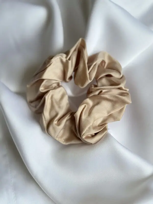 100% bamboo classic scrunchie champagne