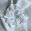 100% bamboo classic scrunchie White