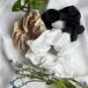 3 Classic 100% bamboo scrunchies